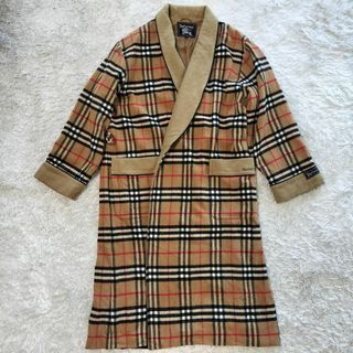 バーバリー(BURBERRY)の入手困難✨バーバリー ガウンコート ノバチェック 裏地ロゴ ビンテージ ベージュ(ロングコート)