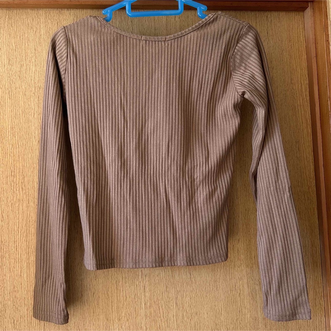 GYDA(ジェイダ)のGYDA ショート丈 テレコスクエアロンT レディースのトップス(Tシャツ(長袖/七分))の商品写真