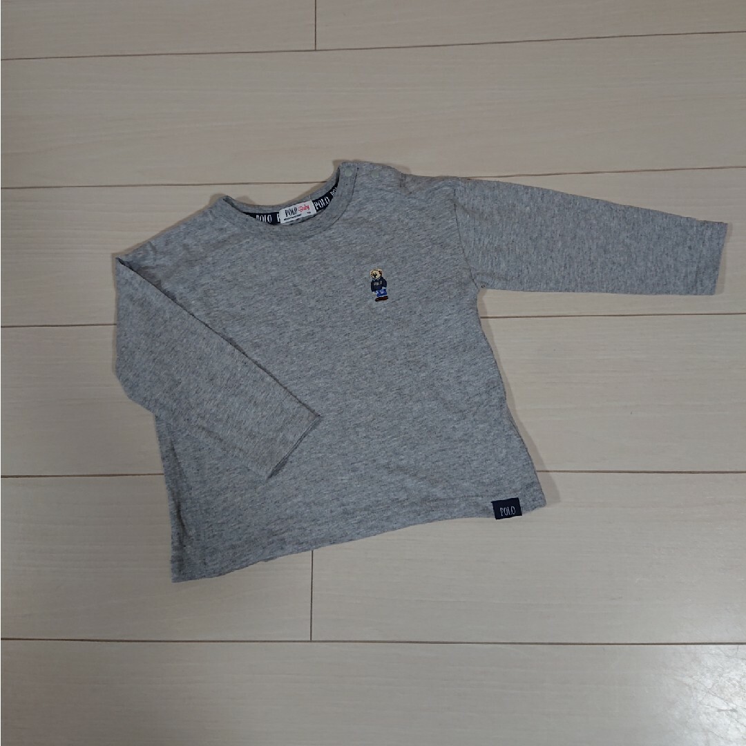 しまむら(シマムラ)のPOLO Baby 長袖Tシャツ 100 ライトグレー キッズ/ベビー/マタニティのキッズ服男の子用(90cm~)(Tシャツ/カットソー)の商品写真