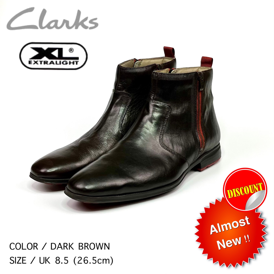 men'sショートブーツ clarks