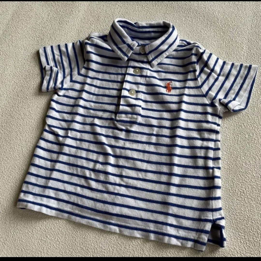 POLO RALPH LAUREN(ポロラルフローレン)のラルフローレン　ポロシャツ　ボーダー　12m キッズ/ベビー/マタニティのベビー服(~85cm)(シャツ/カットソー)の商品写真