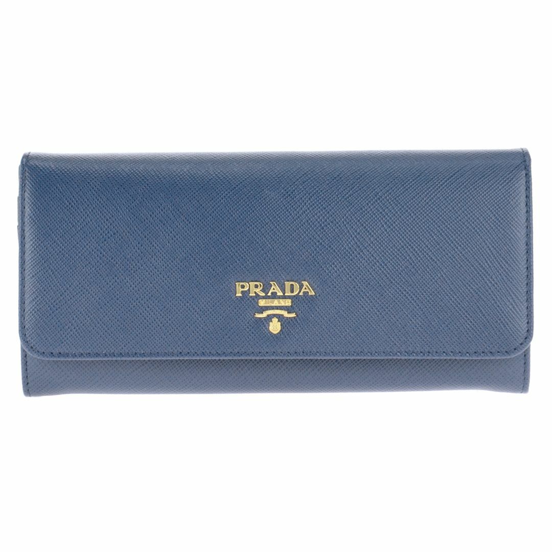 PRADA(プラダ)の未使用 正規品 プラダ 長財布 レディース ブルー レザー ファスナー式 レディースのファッション小物(財布)の商品写真