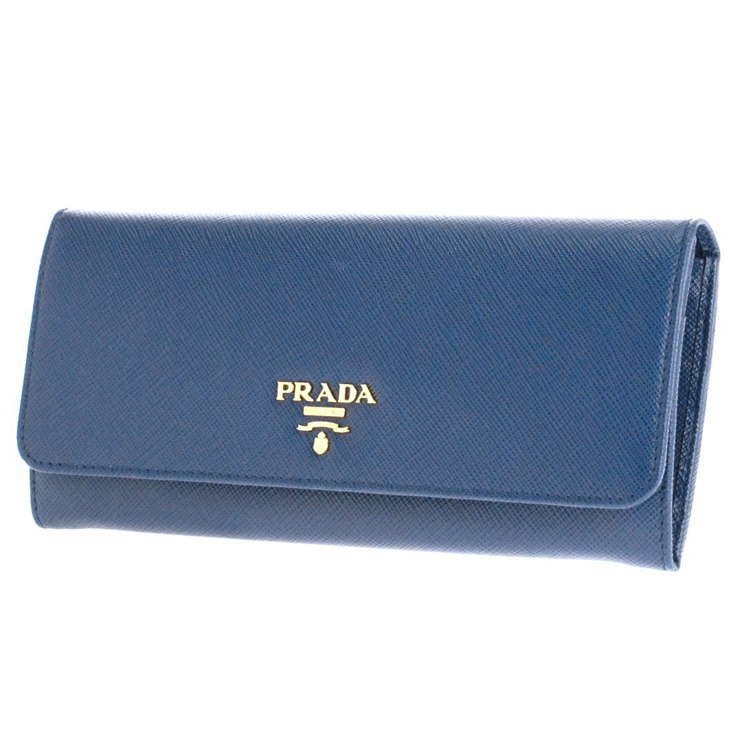 PRADA(プラダ)の未使用 正規品 プラダ 長財布 レディース ブルー レザー ファスナー式 レディースのファッション小物(財布)の商品写真