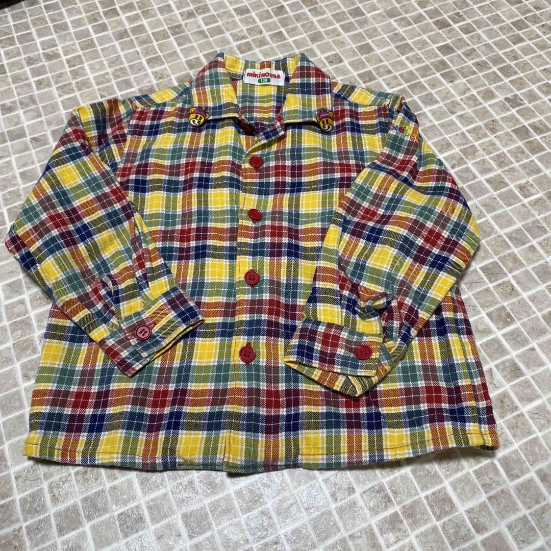 mikihouse(ミキハウス)のMIKIHOUSE ネルシャツ　100 キッズ/ベビー/マタニティのキッズ服男の子用(90cm~)(ブラウス)の商品写真