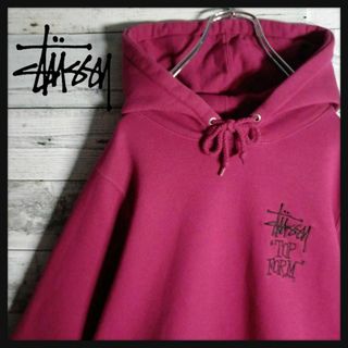ステューシー プルオーバー パーカー(メンズ)(レッド/赤色系)の通販
