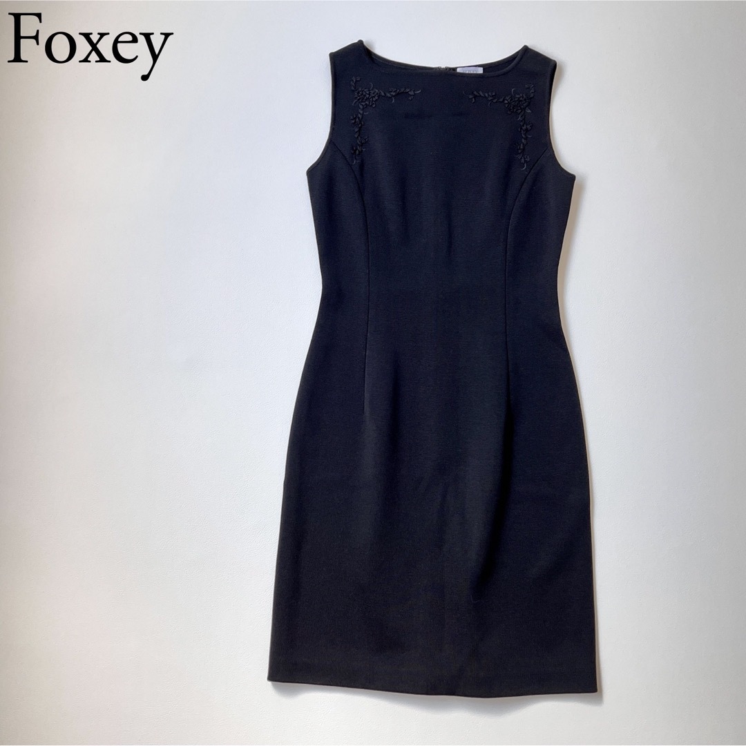 最高の品質 美品 Foxey フォクシー ドレス ノースリーブワンピース