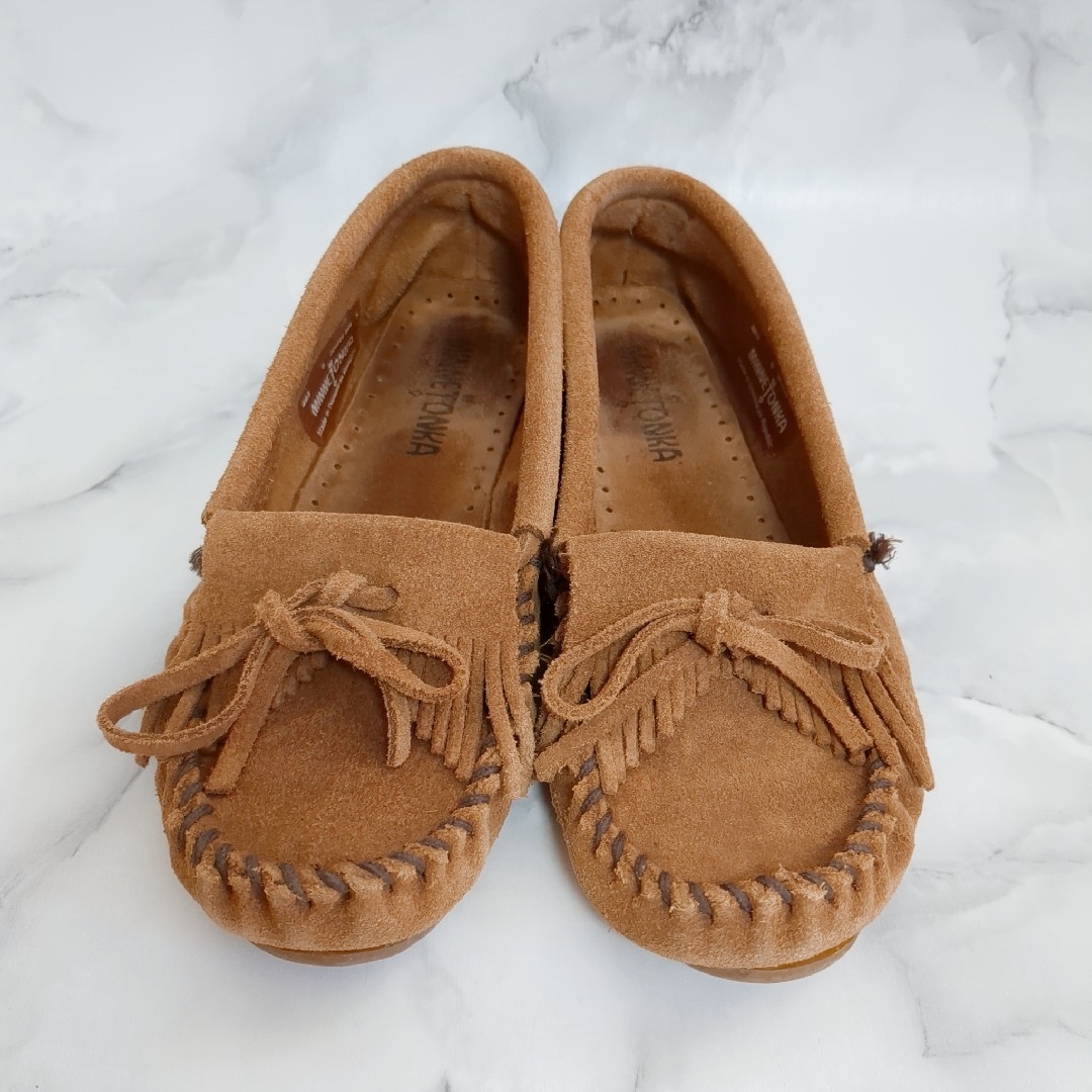 Minnetonka(ミネトンカ)の美品✨MINNETONKA ミネトンカ♡モカシン ブラウン 6/23cm レディースの靴/シューズ(スリッポン/モカシン)の商品写真