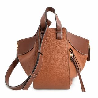 LOEWE ロエベ レザー ハンモック スモール 2WAY ハンドバッグ 326.30KS35 ブラウン/ベージュ/ホワイト by