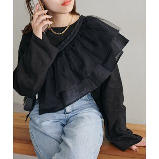 ディスコート(Discoat)のタグ付き新品　Discoat チュールセットシアーロングTシャツマルチWAY仕様(Tシャツ(長袖/七分))