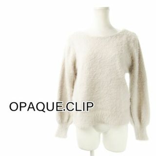 オペークドットクリップ(OPAQUE.CLIP)のオペークドットクリップ ボリューム袖ニット M グレージュ 231020CK3R(ニット/セーター)