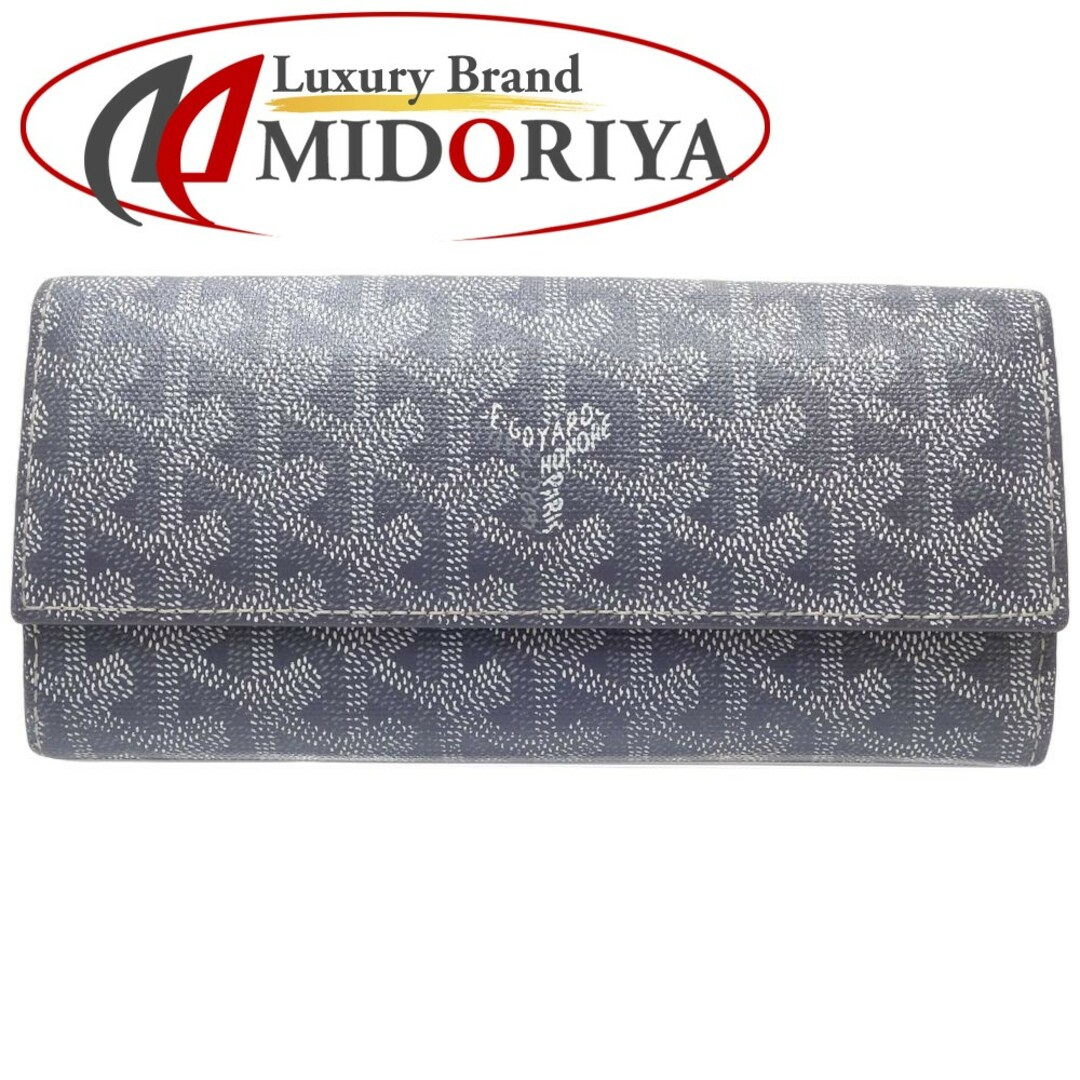 GOYARD ゴヤール ヴァレンヌ VARENNE フラップウォレット 長財布 PVCxレザー  グレー/083922