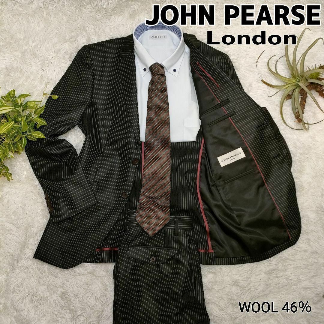 ✨未使用品✨JOHN PEARSE スーツ セットアップ パンツ２本 グレー M-