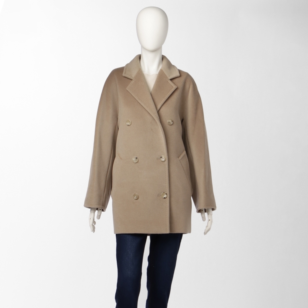 787cm胴囲マックスマーラ MAX MARA コート 101801 アイコンコート REBUS ショート ダブルブレスト ジャケット 2023年秋冬新作 2310860239 0002 CAMMELLO