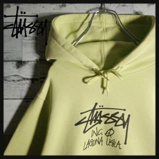 ステューシー(STUSSY)の【希少カラー】ステューシー☆センタービッグストックロゴ入パーカー 定番 即完売(パーカー)