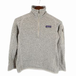 パタゴニア(patagonia)のSALE///// patagonia パタゴニア ハーフジップ ベターセーター フリースジャケット アウトドア キャンプ ベージュ (レディース XS) O7392(その他)