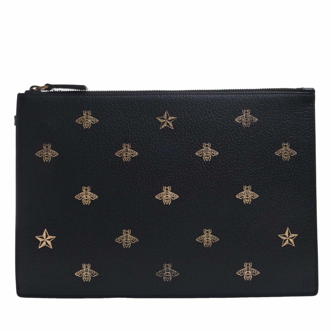 Gucci - 【中古】Gucci グッチ レザー ビー 蜂 スター クラッチバッグ