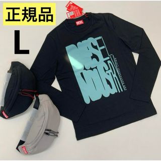 ディーゼル(DIESEL)の洗練されたデザイン　DIESEL　T-Diegor-Ls-K4　ブラック　L(Tシャツ/カットソー(七分/長袖))