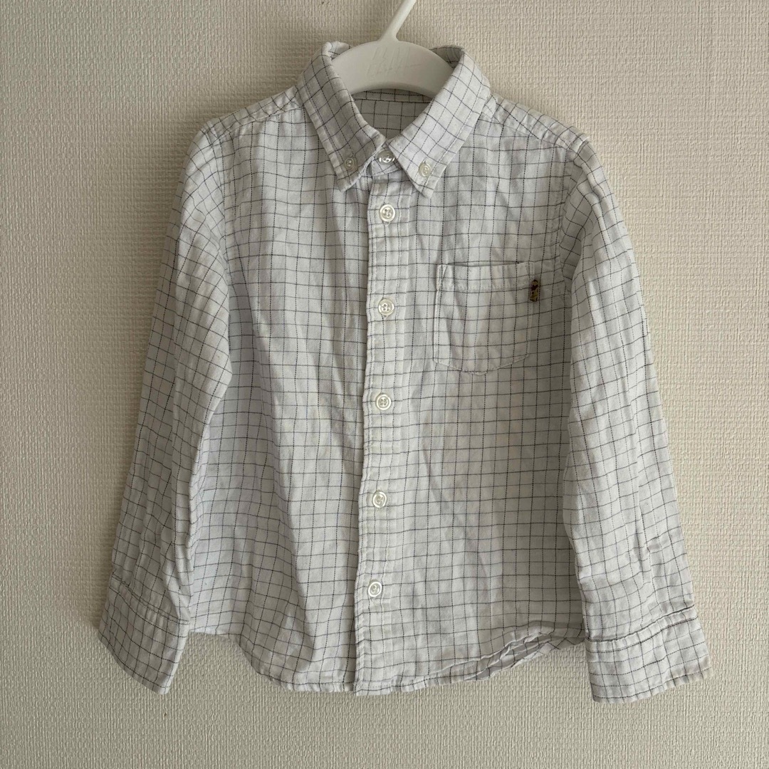 Right-on(ライトオン)のウィンドウぺーンシャツ110 キッズ/ベビー/マタニティのキッズ服男の子用(90cm~)(ブラウス)の商品写真