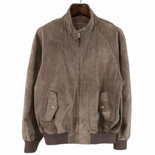 80-90s Abercrombie & Fitch アバクロンビーアンドフィッチ スエードレザー 防寒  アメカジ ブラウン (メンズ XL) 中古 古着 O7424(レザージャケット)