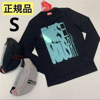 ディーゼル(DIESEL)の洗練されたデザイン　DIESEL　T-Diegor-Ls-K4　ブラック　S(Tシャツ/カットソー(七分/長袖))