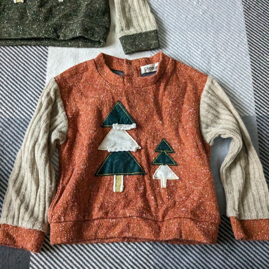 Green Parks ニット ダウンベストセット 100 キッズ/ベビー/マタニティのキッズ服男の子用(90cm~)(ニット)の商品写真