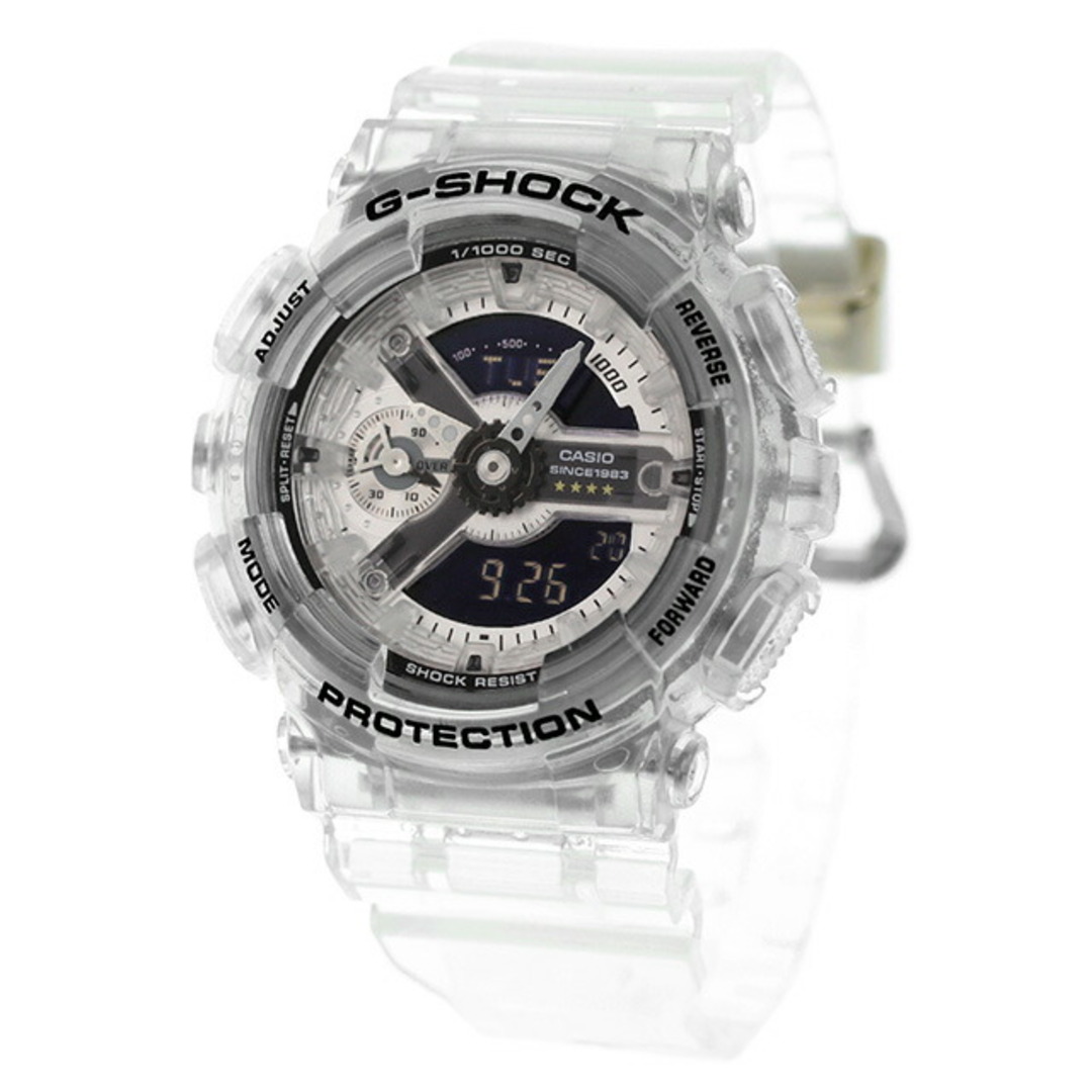 カシオ CASIO G-SHOCK 腕時計 ユニセックス GMA-S114RX-7ADR Gショック クオーツ ブラック/シルバーxスケルトン アナデジ表示