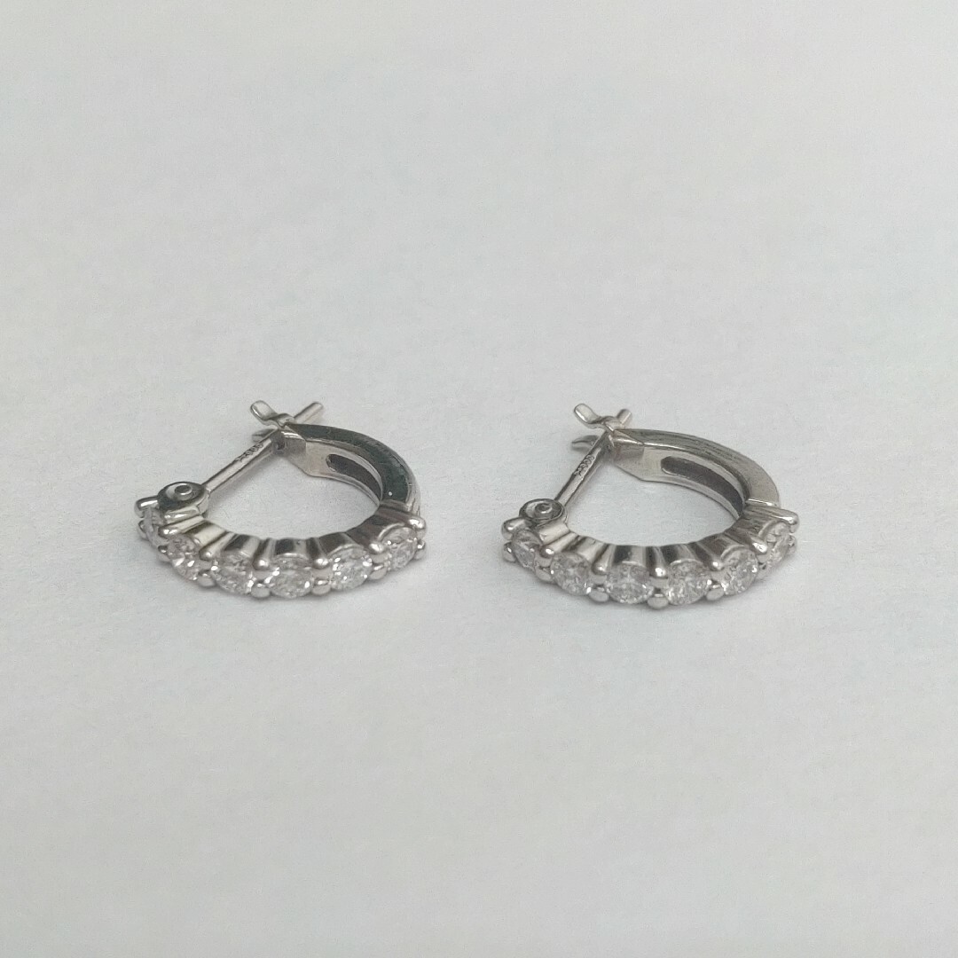 ヴァンドーム青山 フープピアス ダイヤ pt950/pt900-