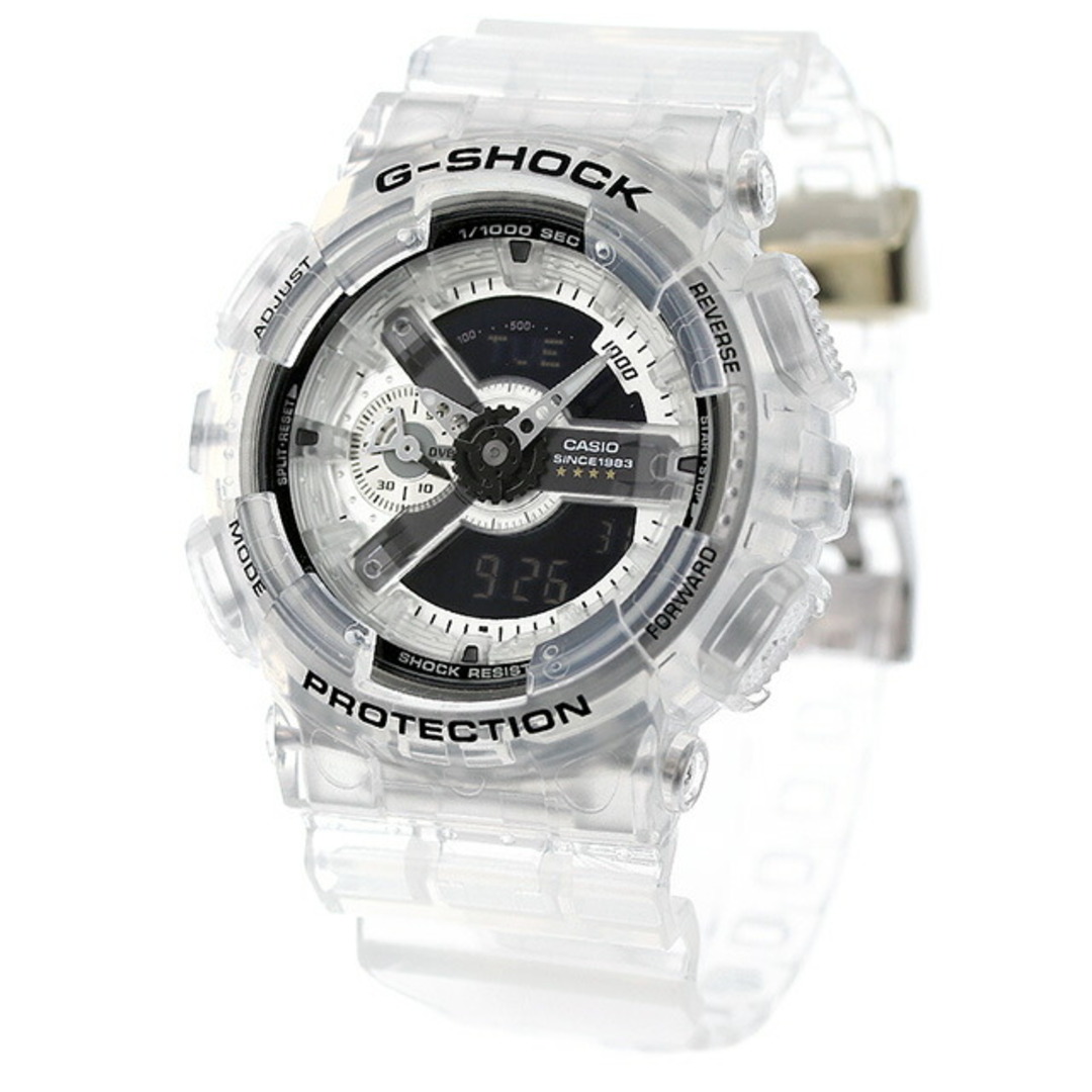 カシオ CASIO G-SHOCK 腕時計 メンズ GA-114RX-7ADR Gショック クオーツ ブラック/シルバーxスケルトン アナデジ表示