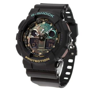 カシオ(CASIO)の【新品】カシオ CASIO G-SHOCK 腕時計 メンズ GA-100RC-1ADR Gショック クオーツ ブラック/スチールブラウンxブラック アナデジ表示(腕時計(アナログ))