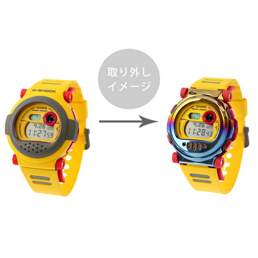 カシオ CASIO G-SHOCK 腕時計 メンズ G-B001MVE-9DR Gショック デジタル DW-001シリーズ クオーツ イエローxイエロー デジタル表示