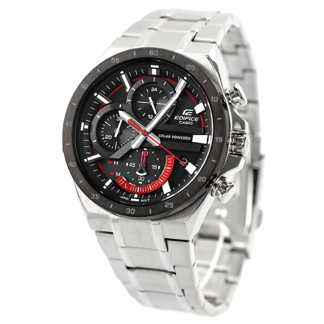 カシオ CASIO EDIFICE 腕時計 メンズ EQS-920DB-1ADR エディフィス ソーラー ブラックxシルバー アナログ表示