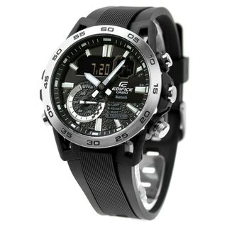 カシオ(CASIO)の【新品】カシオ CASIO EDIFICE 腕時計 メンズ ECB-40P-1ADF エディフィス クオーツ ブラックxブラック アナデジ表示(腕時計(アナログ))