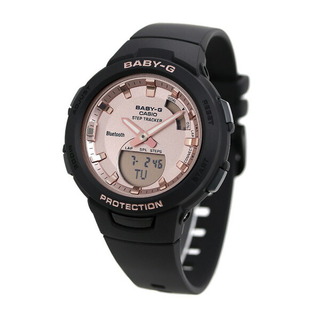 カシオ(CASIO)の【新品】カシオ CASIO Baby-G 腕時計 レディース BSA-B100MF-1ADR ベビーG ジースクワッド クオーツ ピンクゴールドxブラック アナデジ表示(腕時計)