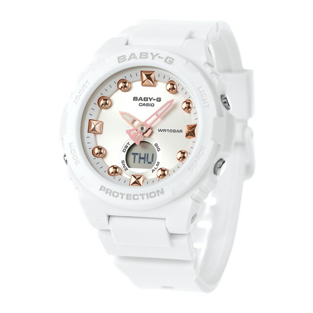《希少》BABY-G 腕時計 ホワイト 10気圧防水 アナデジ カレンダー