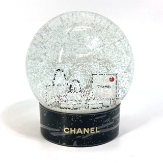シャネル(CHANEL)のシャネル CHANEL ショッピングバッグ ショッパー ココマーク CC 2019年限定 ノベルティ ラージサイズ スノードーム ガラス ホワイト 未使用(彫刻/オブジェ)