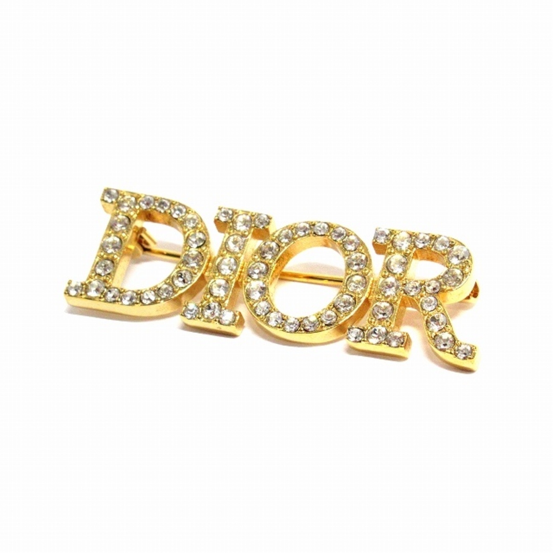 Christian dior ロゴ ラインストーン ブローチ01㎝