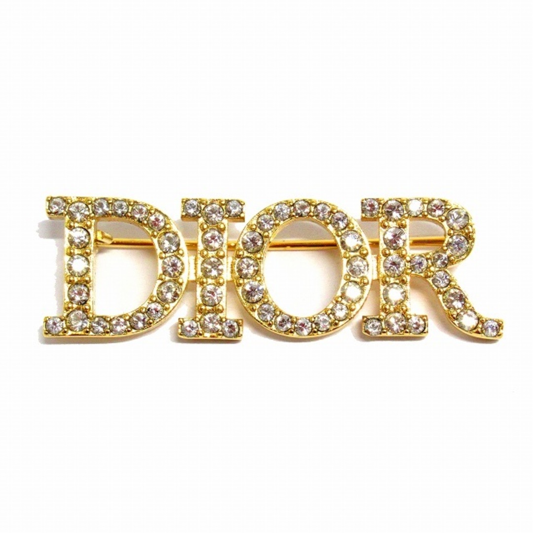 Christian dior ロゴ ラインストーン ブローチ01㎝