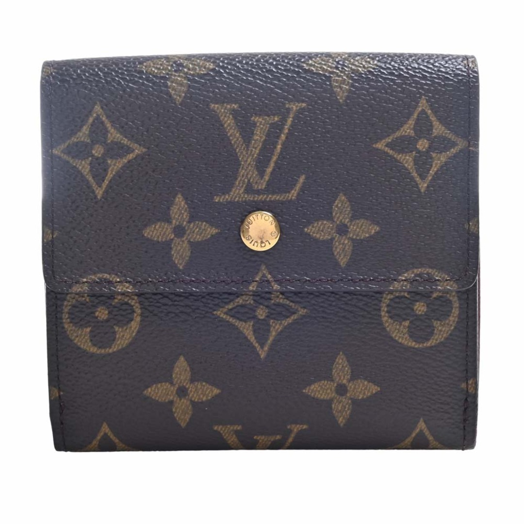 LOUIS VUITTON ルイヴィトン モノグラム ポルトフォイユ エリーズ Wホック 三つ折り コンパクト財布 M61652 ブラウン by