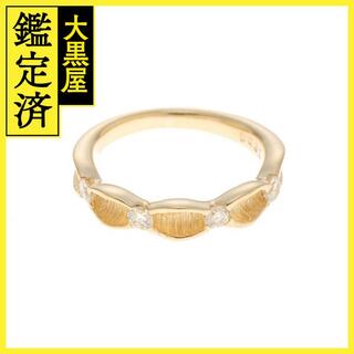リング　K18イエローゴール　ダイヤモンド0.22ct　8号【430】(リング(指輪))