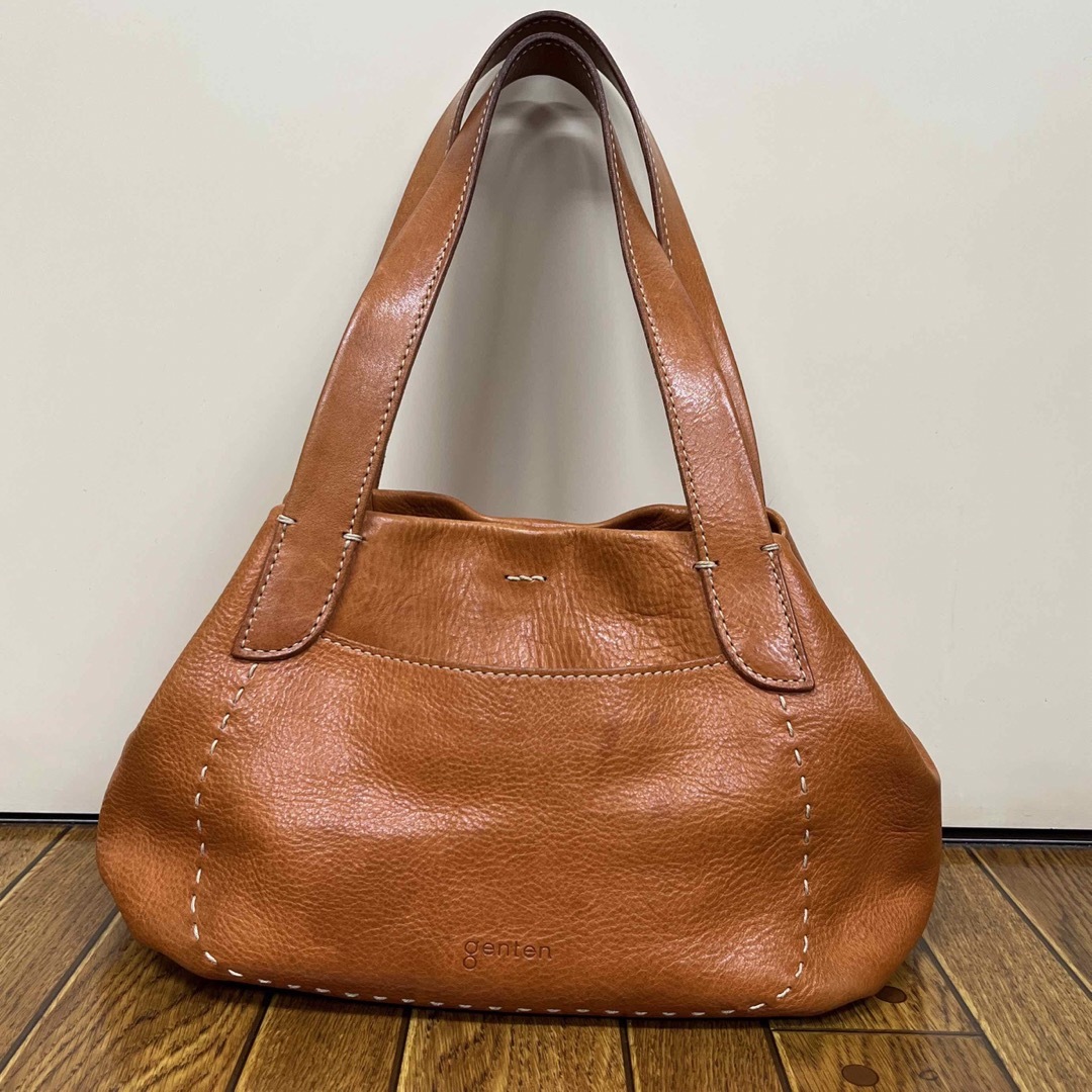 genten - genten ゲンテン コロンと可愛い 本革 トスカレザー ステッチ