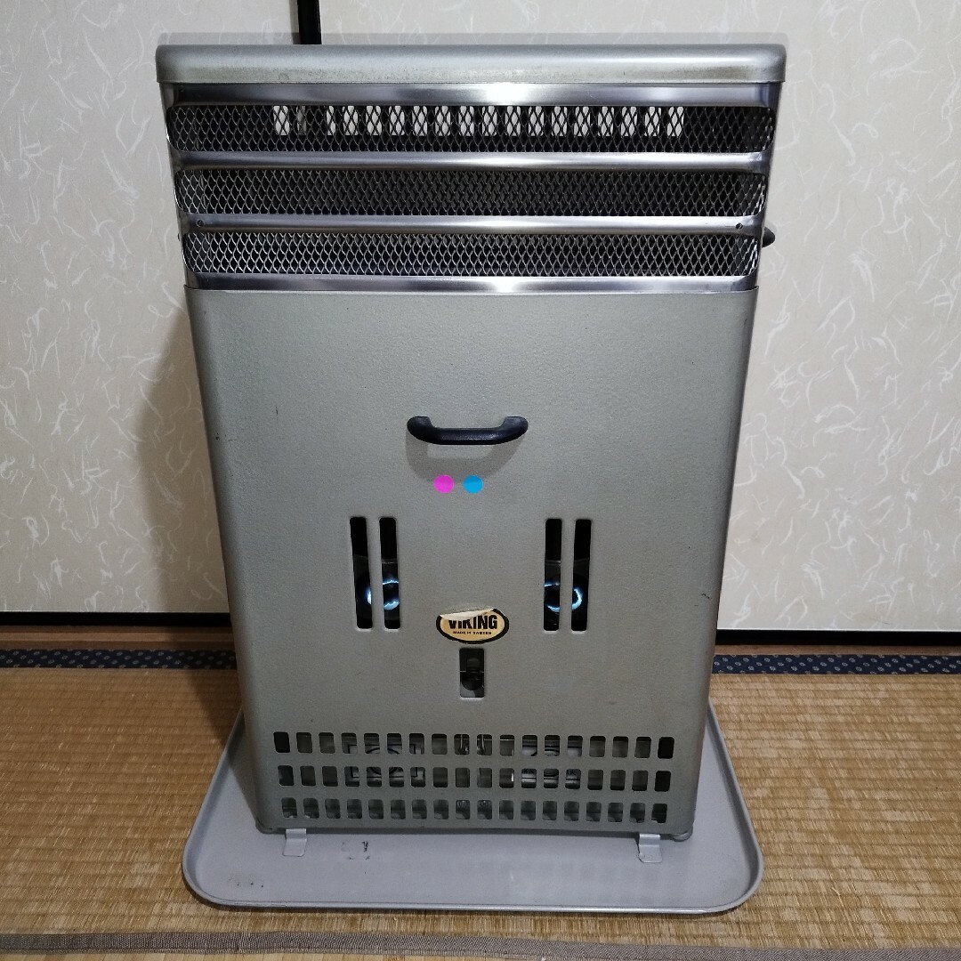 ビンテージ POD 芯上下対流式 2筒式 ストーブ振動感知自動消火機能の