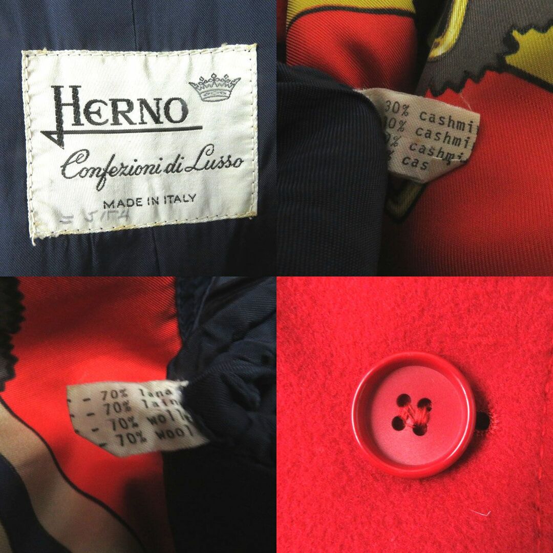 イタリア製 ビンテージ HERNO ヘルノ 馬柄裏地 トレンチコート 44