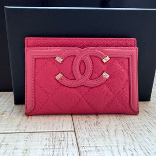 CHANEL シャネル カード ケース キャビアスキン ギャラ付き ココマーク