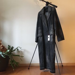 メゾンスペシャル(MAISON SPECIAL)の新品 MAIZON SPECIAL Washed デニムコートBK ショッパー付(ロングコート)