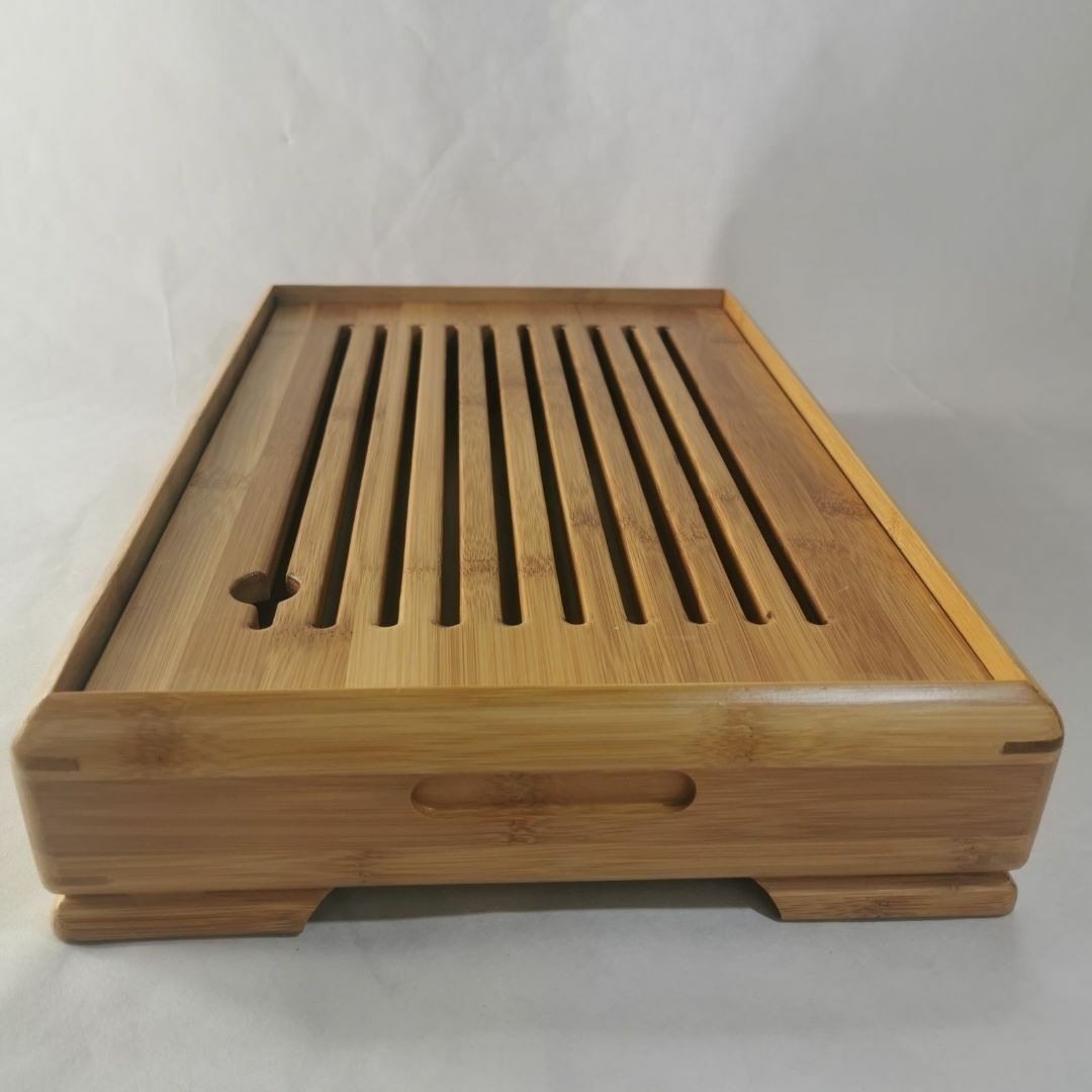 激安直営店 茶道具 紫竹軒工芸 茶盤 中国茶 茶盤/茶盆 USED美品 中国製 竹製 木工、竹工芸