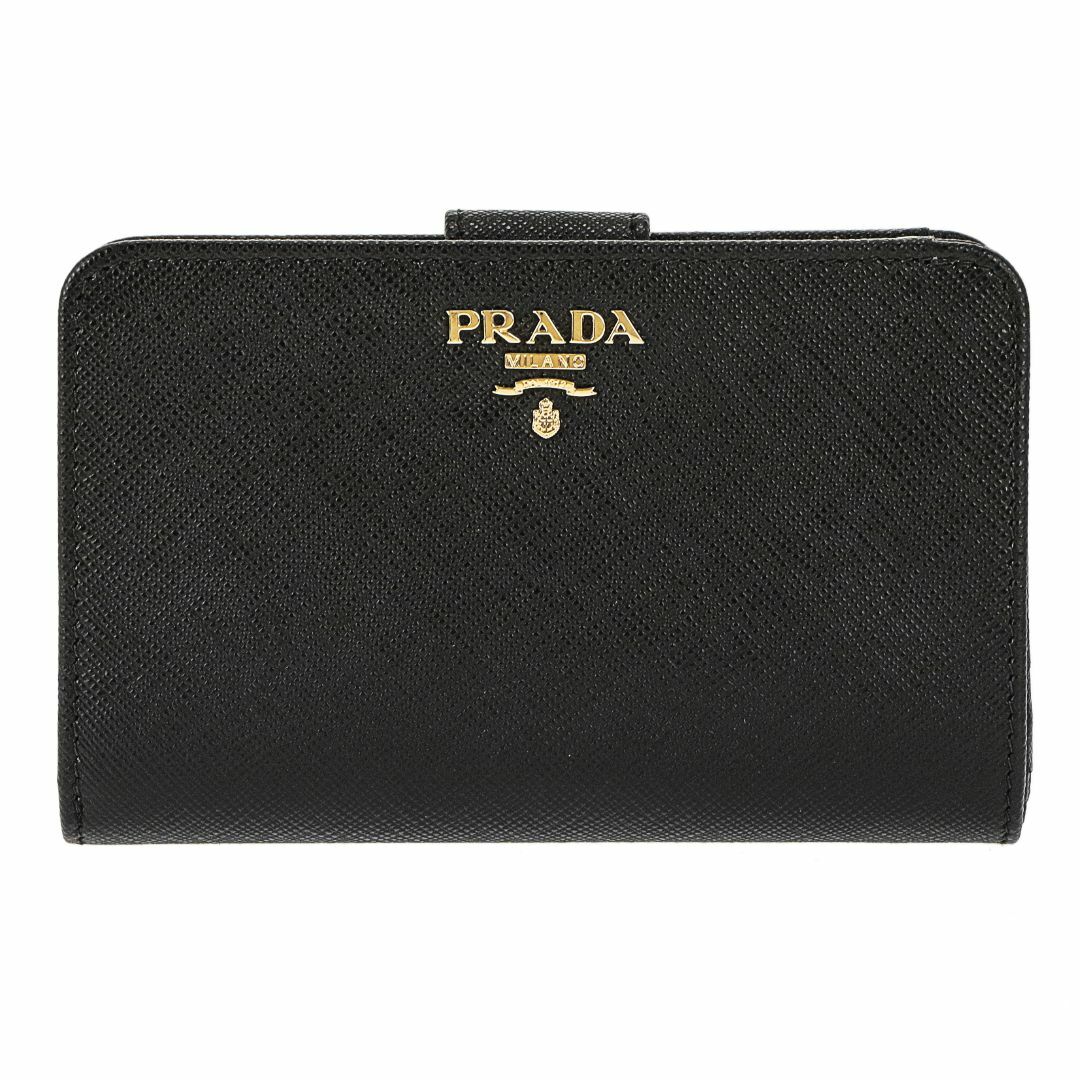 PRADA - 未使用 正規品 プラダ 二つ折り財布 レディース ブラック 黒 ...