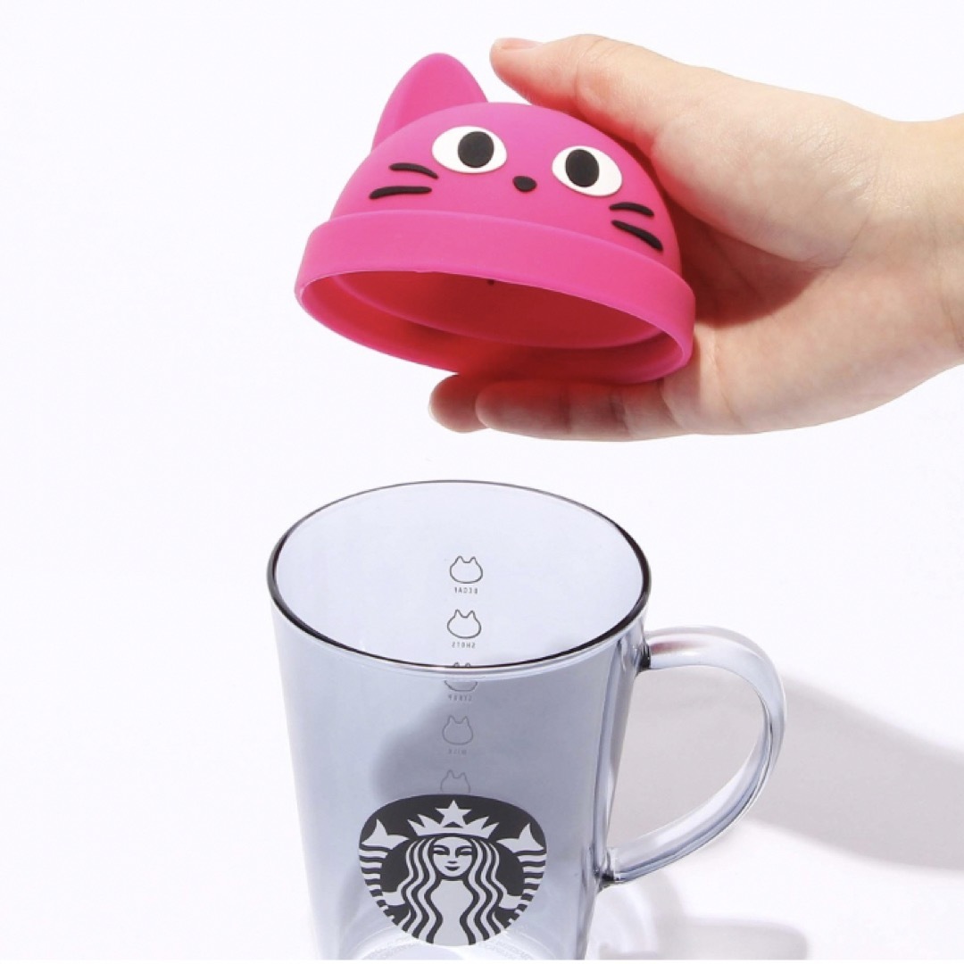 Starbucks(スターバックス)の【新品未使用】ハロウィン2023シリコンリッド耐熱グラスマグキャット384ml インテリア/住まい/日用品のキッチン/食器(グラス/カップ)の商品写真