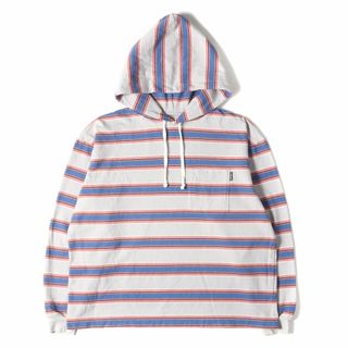 CAPTAINS HELM キャプテンヘルム パーカー サイズ:L 23SS フード付き ボーダー ヘビー ロングスリーブ Tシャツ パーカー BORDER HOODED TEE グレー トップス フーデッド 長袖 【メンズ】【中古】(パーカー)