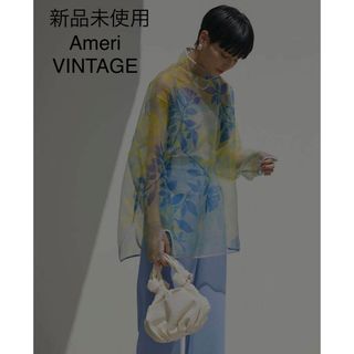 アメリヴィンテージ(Ameri VINTAGE)の未使用♦AMERI MEDI ROLLER ART SHEER TOP(カットソー(長袖/七分))