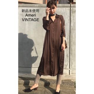 アメリヴィンテージ(Ameri VINTAGE)の未使用♦AMERI BACK TUCK SHIRT DRESS(ロングワンピース/マキシワンピース)